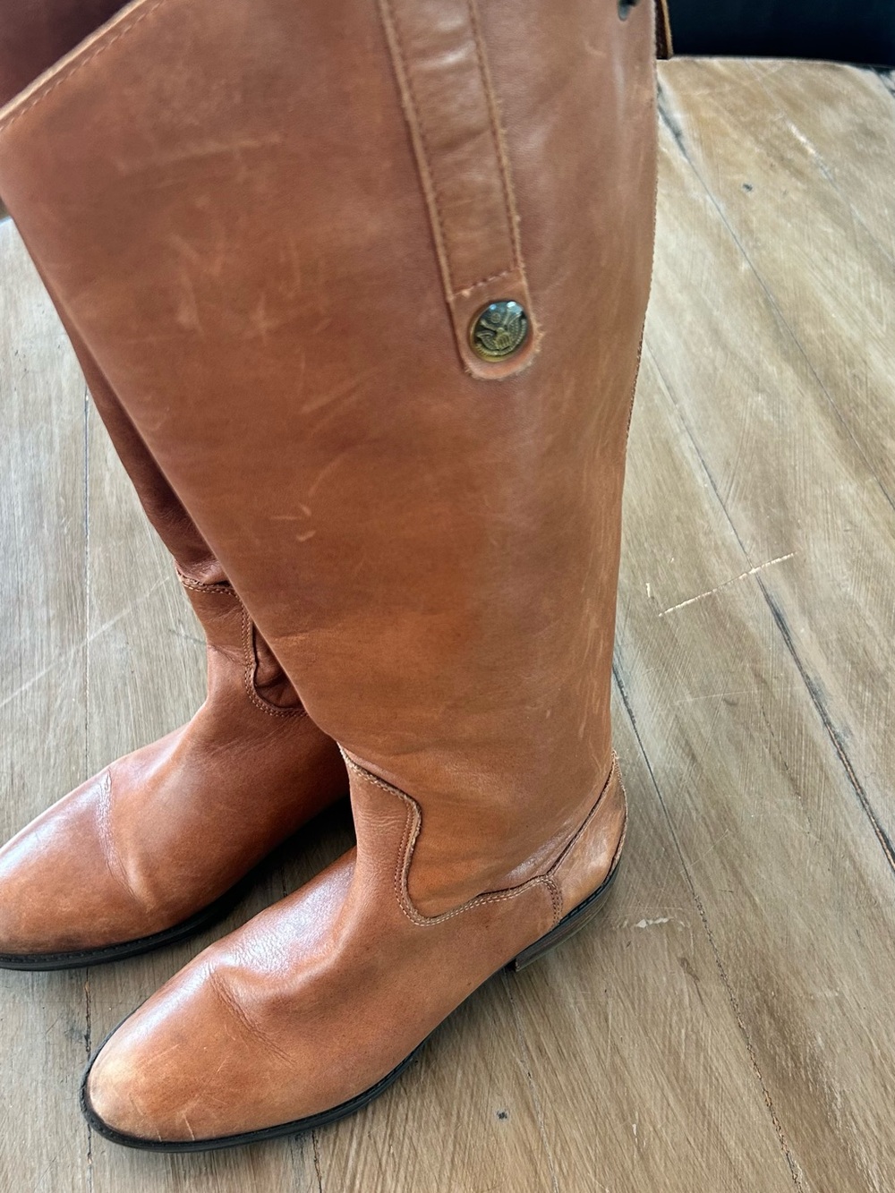 Sam Edelman Taupe Leather Ankle Boot